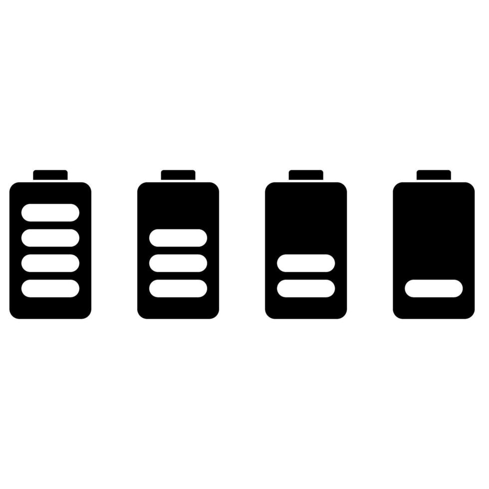 Battery charge icon set. indicator battery illustration collection. accumulator sign. vector