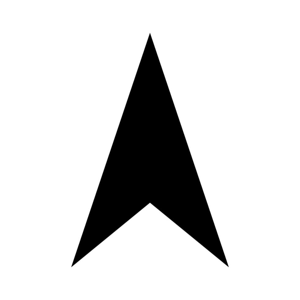 Arrow icon. Style is flat symbol, black color, rounded angles, white background. vector