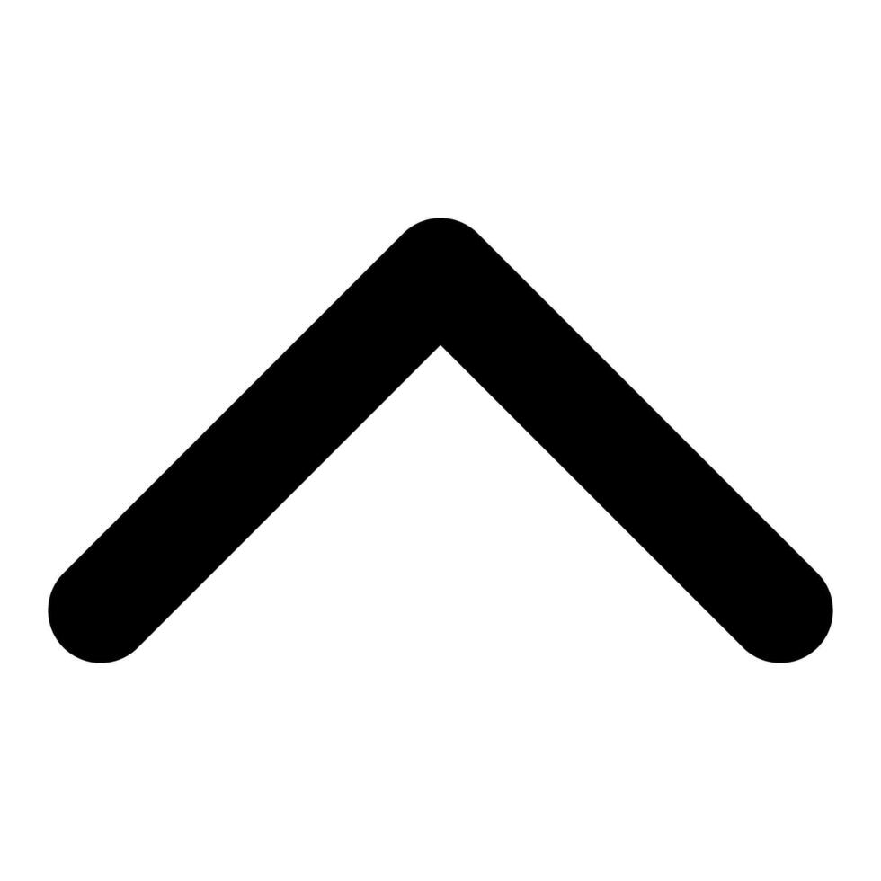 Arrowhead up icon. A flat illustration iconic design of arrowhead up on a white background. vector