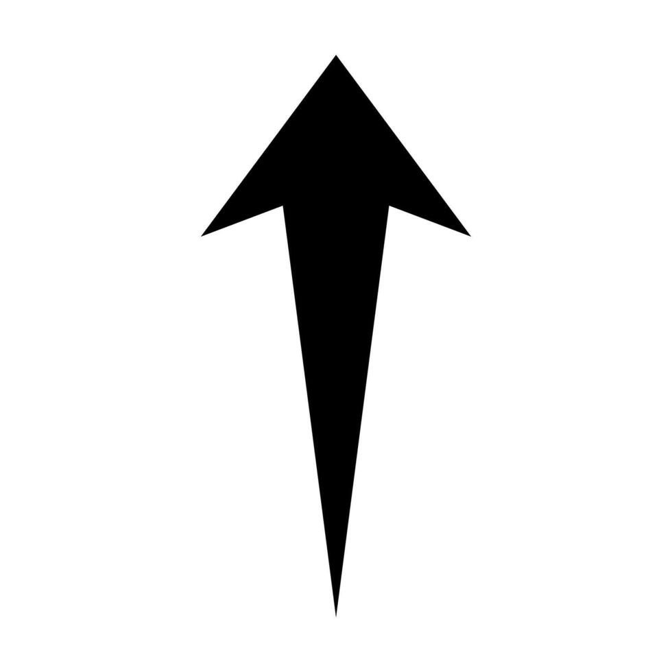 Arrow icon. A solid icon illustration on a white background. vector