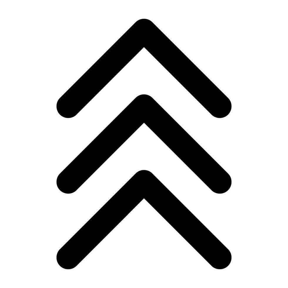 Arrow Icon oir sign. Flat black symbol. Pictogram is isolated on a white background. Designed for web and software interfaces. vector