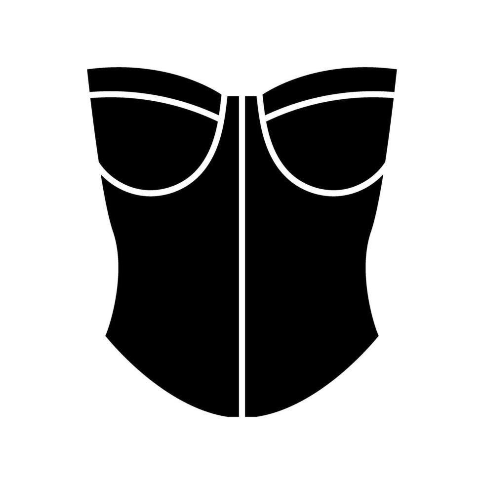 Corset icon . pair of stays illustration. foundation garment symbol or logo. vector