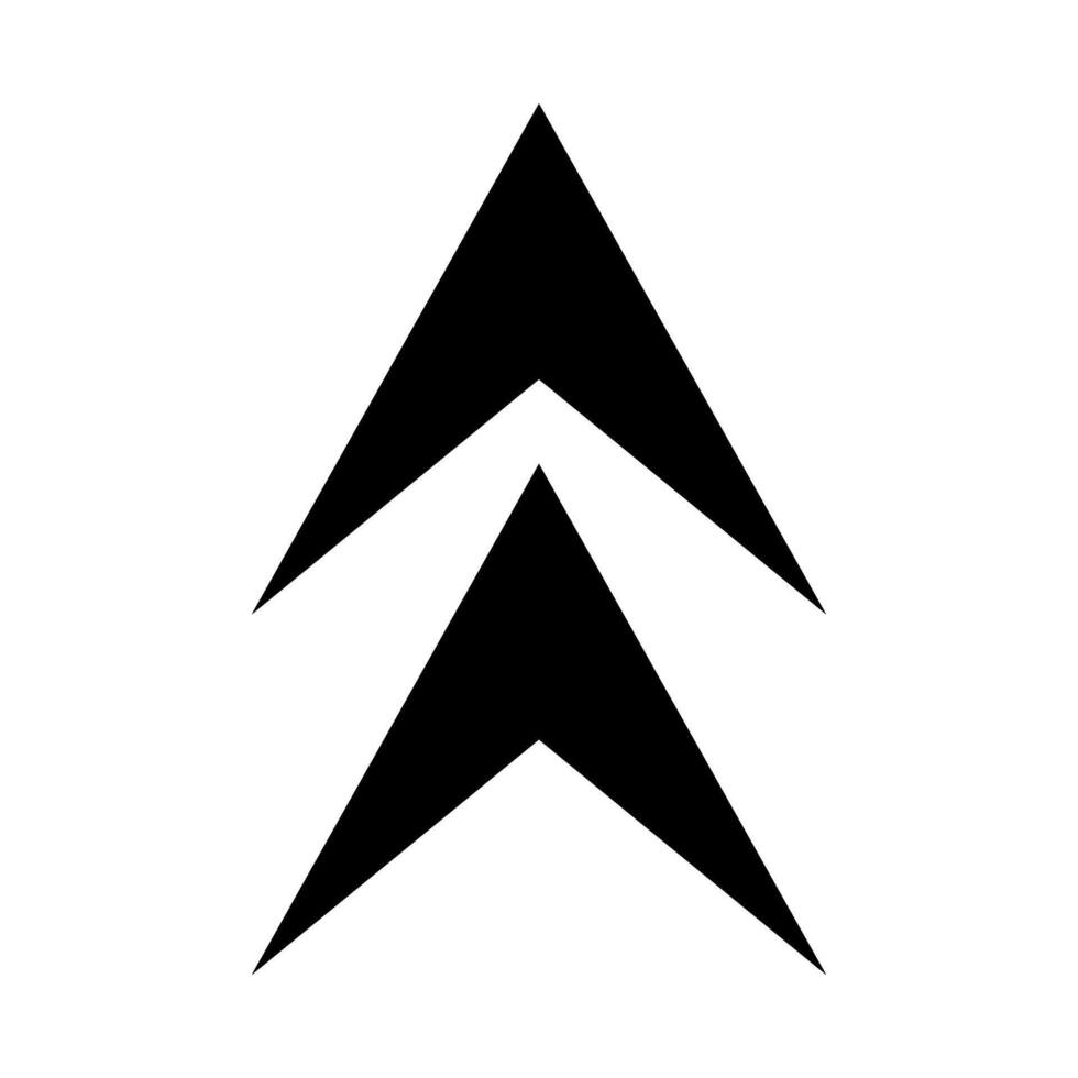 Arrow flat icon. black symbol. Pictogram is isolated on a white background. Designed for web and software interfaces. vector