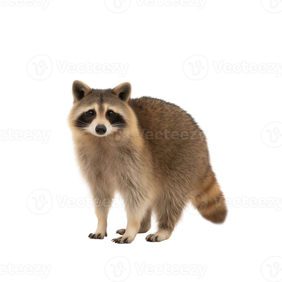 Standing Raccoon on Transparent Background png
