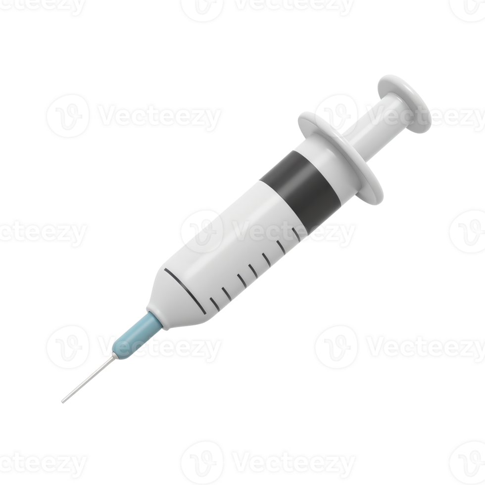 3d cartoon icon of a Medical Syringe png