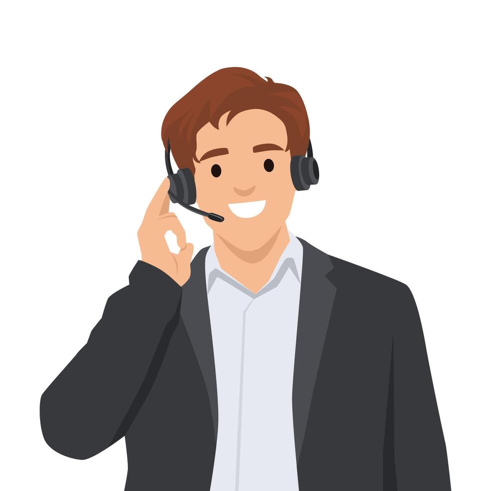 Professional Customer Support Agent. Ready to assist with any inquiries. vector