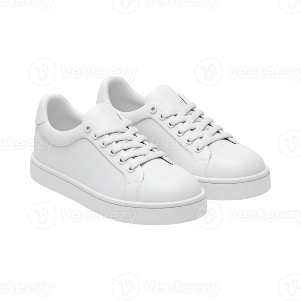 3D illustration of shoes with a render model png