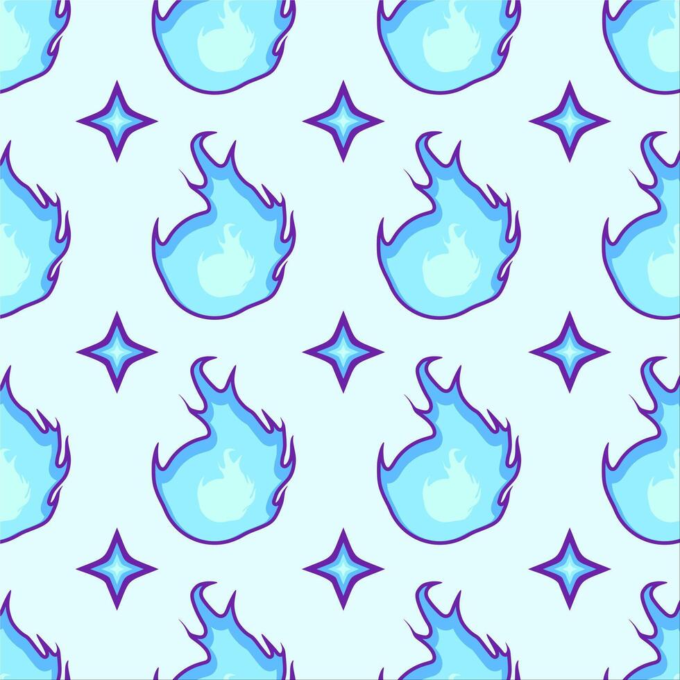 Vibrant abstract flame background, Modern illustration of a stylized blue flame,blue fire pattern background vector