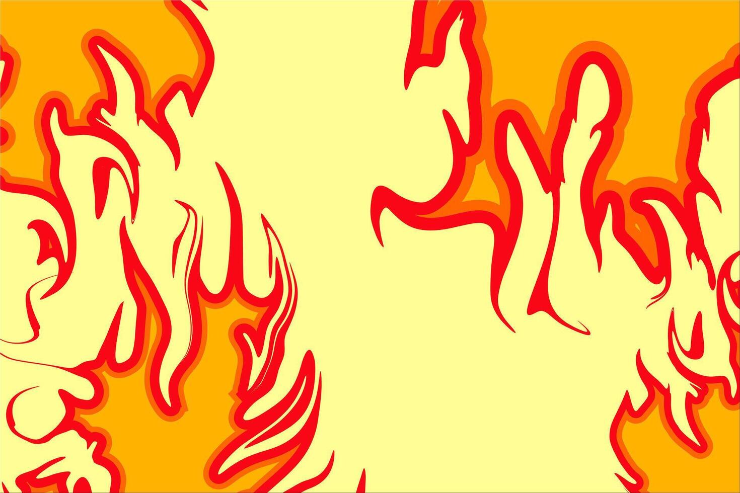 a red and yellow background with flames vector