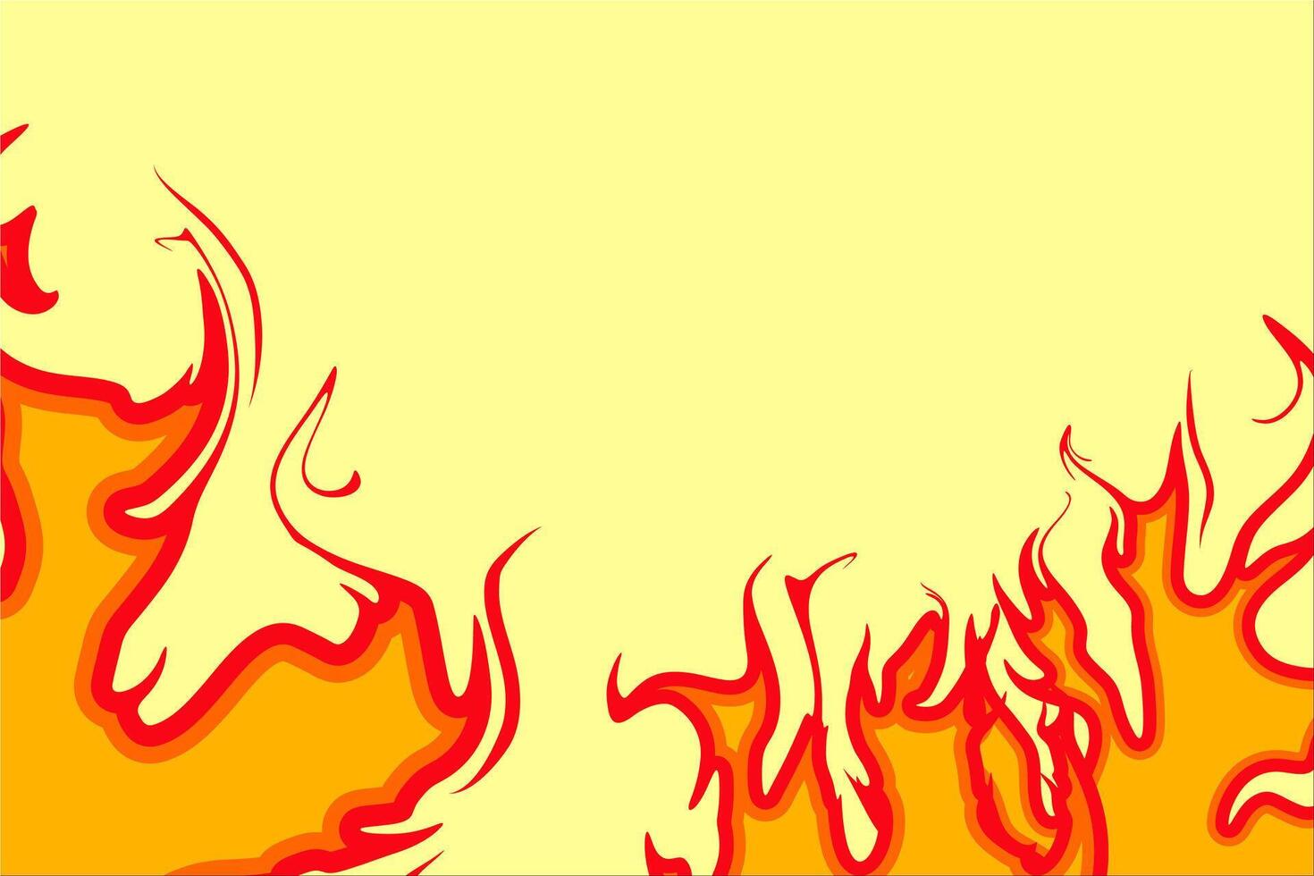a fire background with flames and a yellow background, fire vector