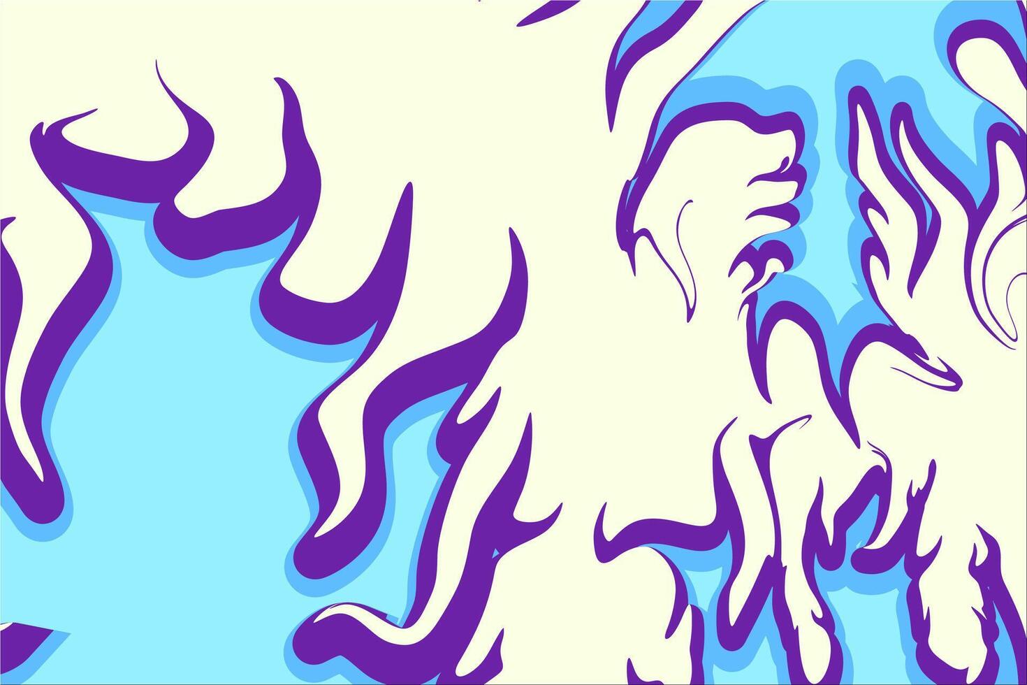 Abstract Flame Background Illustration,Purple and Blue Fire vector