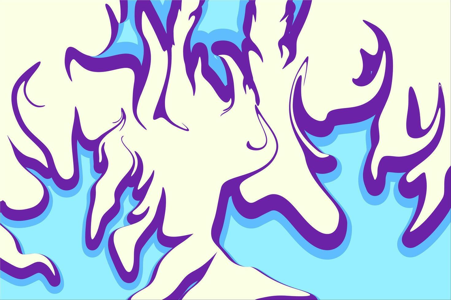 a blue and purple abstract background with blue and purple fire vector