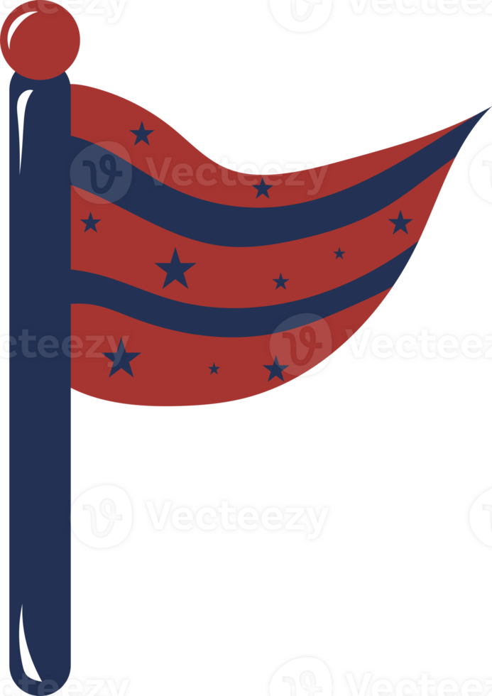 Illustration of Decorative Flag with Stars png