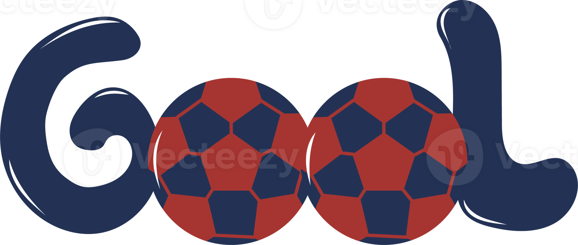 Playful Soccer Graphic with Text png