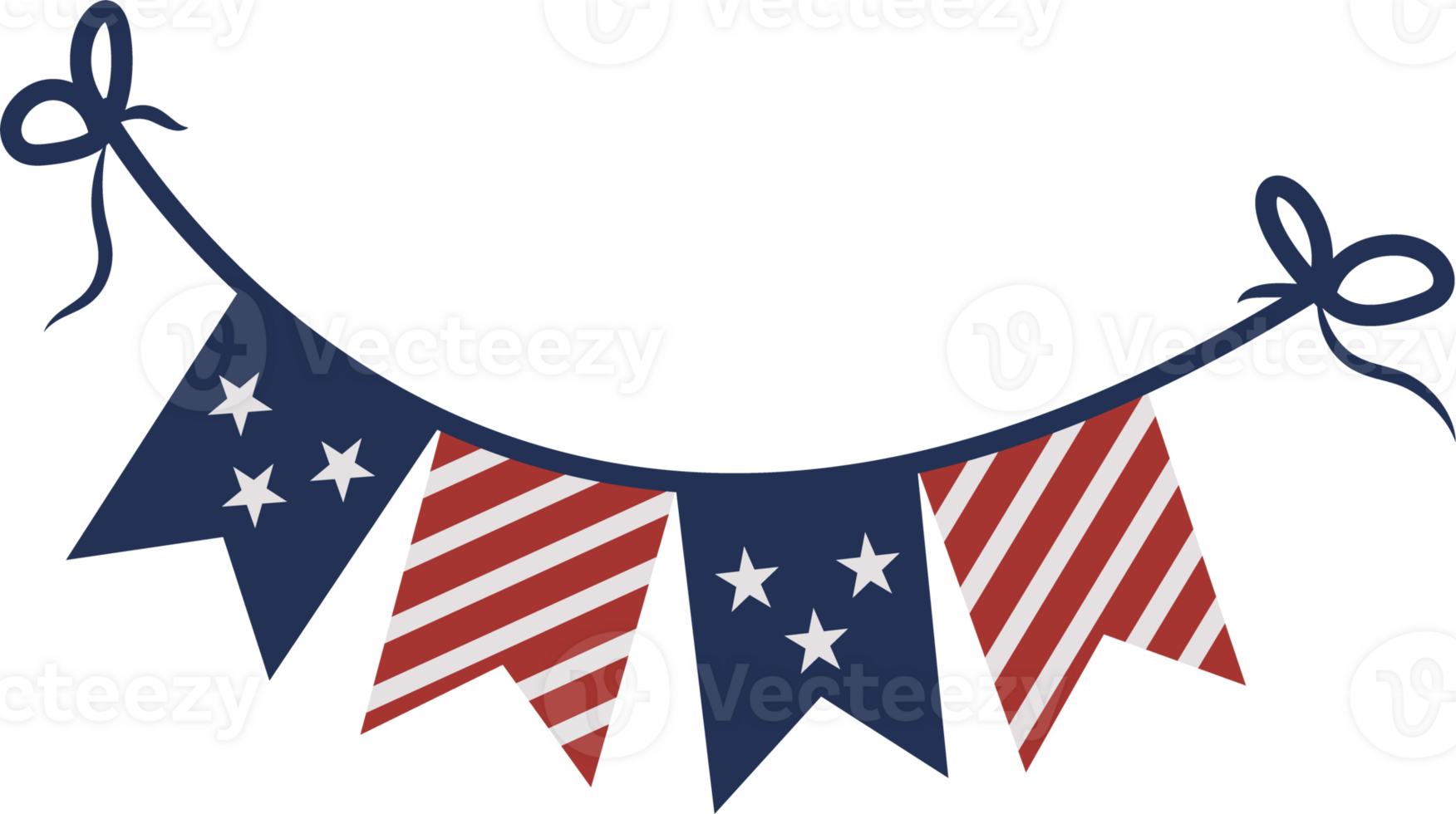 Patriotic Bunting with Stars and Stripes png