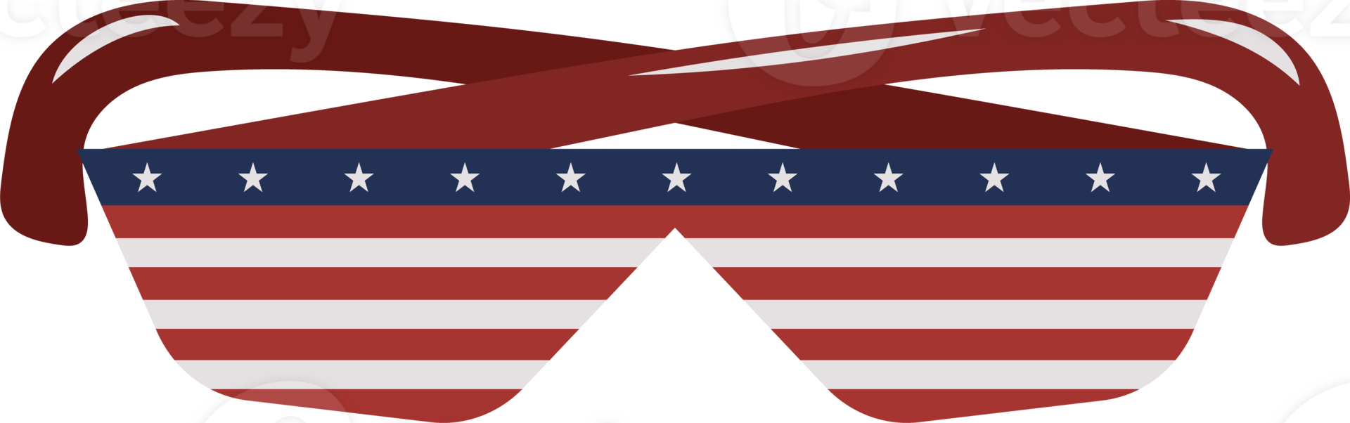 Sunglasses with an American Flag Design png