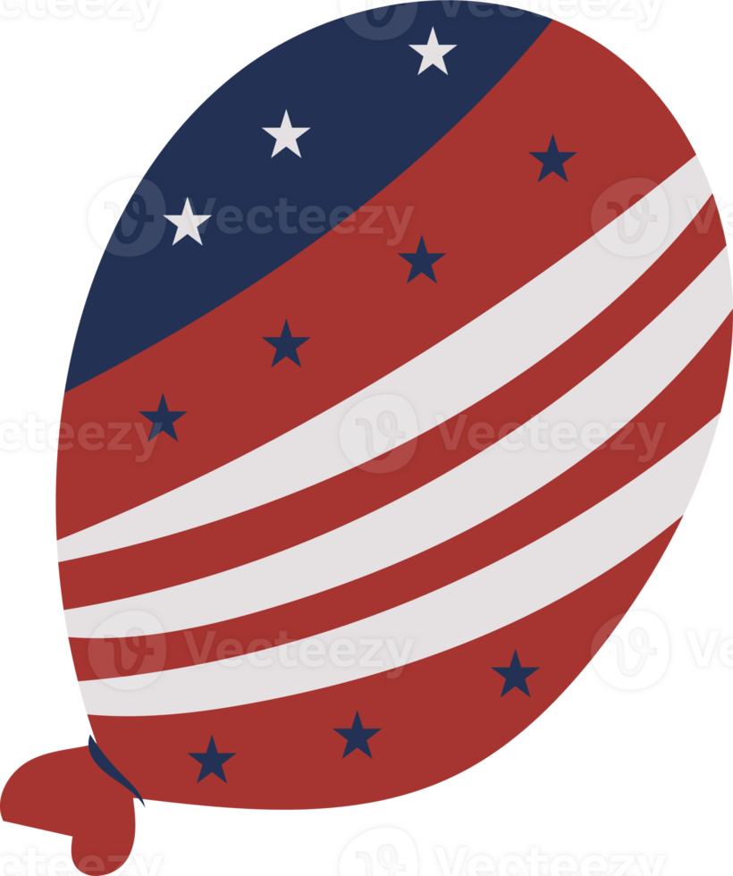 American Flag Balloon Illustration Graphic png
