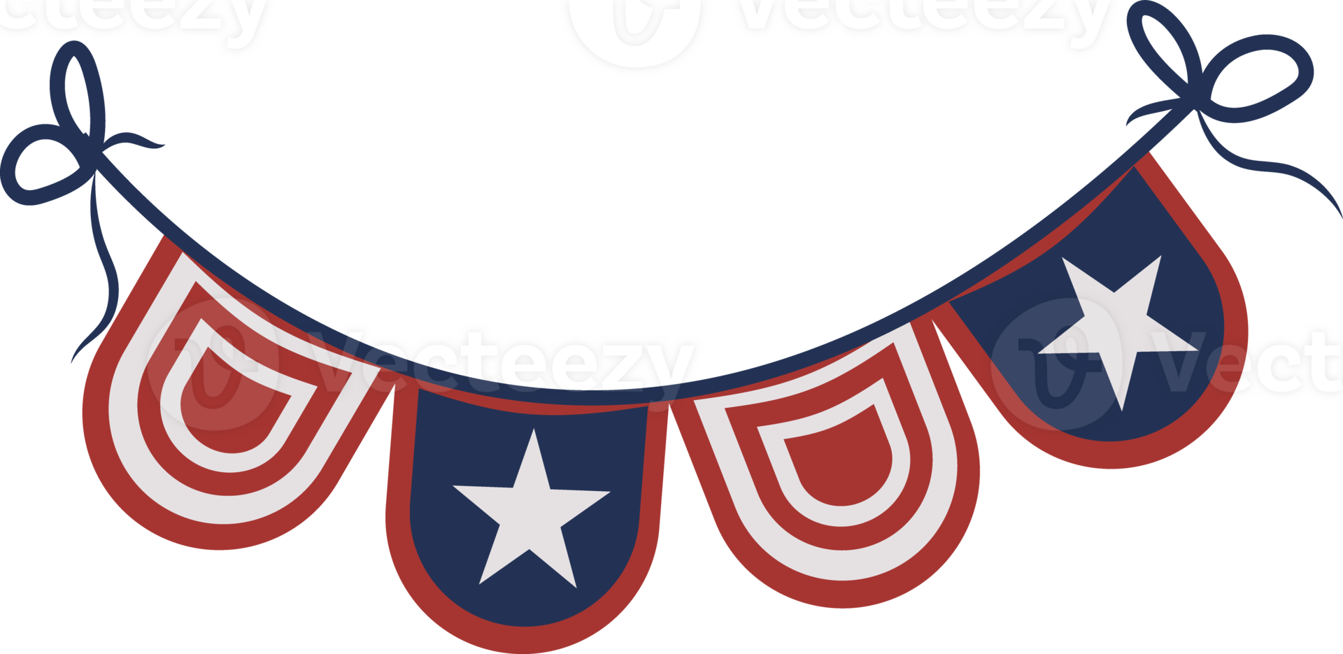Patriotic Bunting Decoration with Stars and Stripes png
