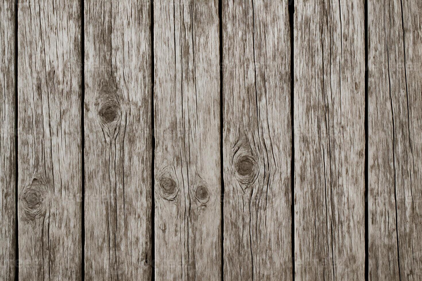 Rustic Wooden Planks with Faded Paint and Cracks photo