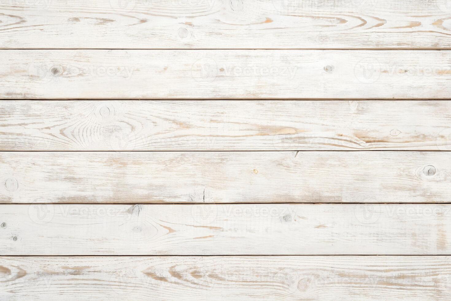 Whitewashed Wooden Plank Texture in Rustic Style. photo