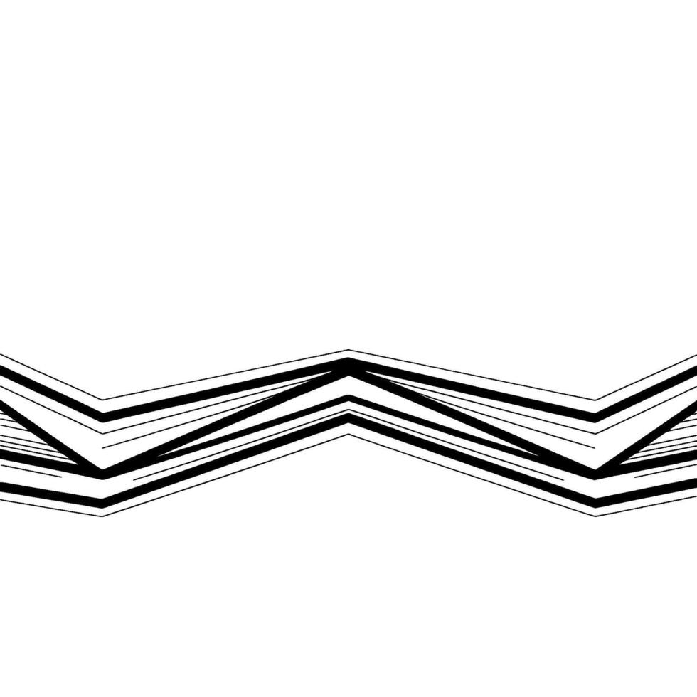 Abstract Geometric Black Lines on White Minimalist vector