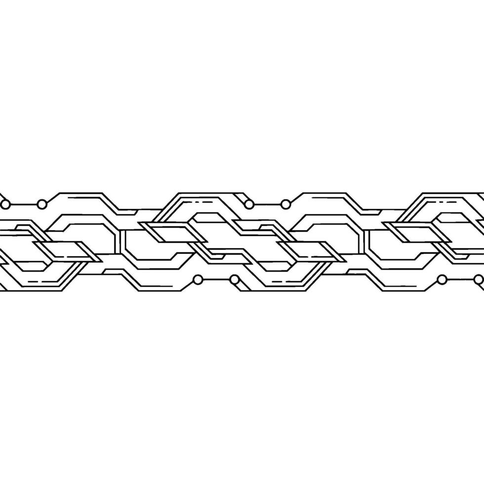 Circuit Board Pattern, Tech Abstract on White vector