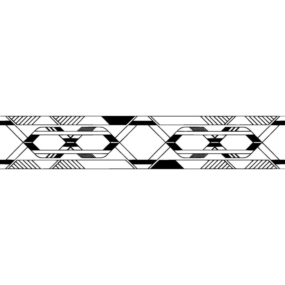 Minimalist Geometric Border, Black and Grey, Abstract vector