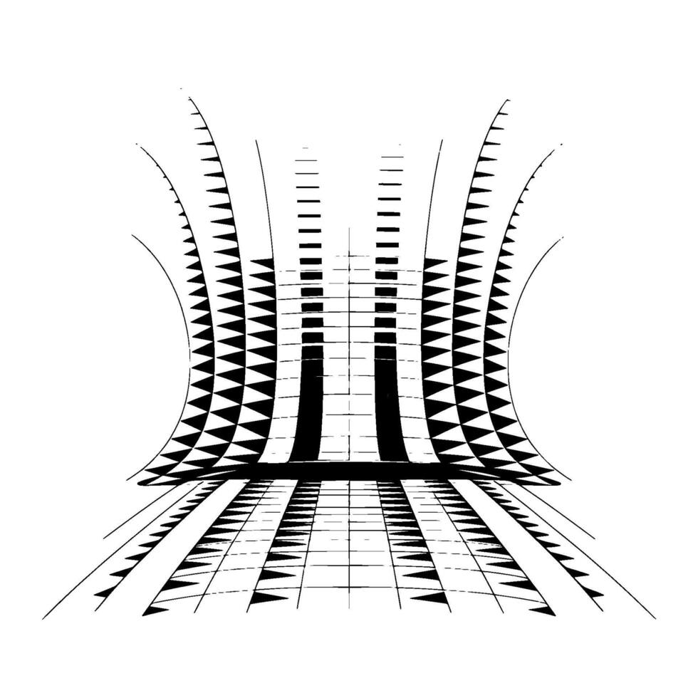 Abstract Geometric Structure Perspective and Optical Illusion vector