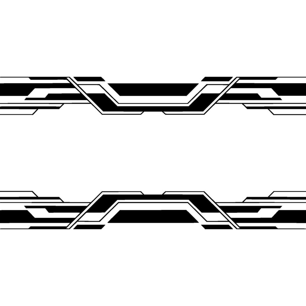 Techy Black and White Interface Template, Modern Abstract Geometric Background vector