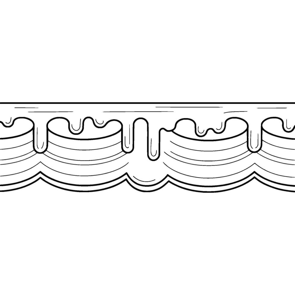 Abstract Drip, Black Lines on White Gradient vector