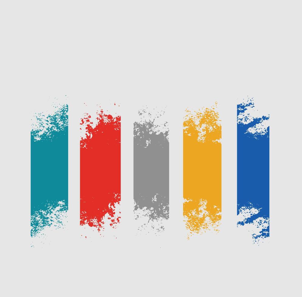 A Grunge Colorful Distressed Textured Badges vector