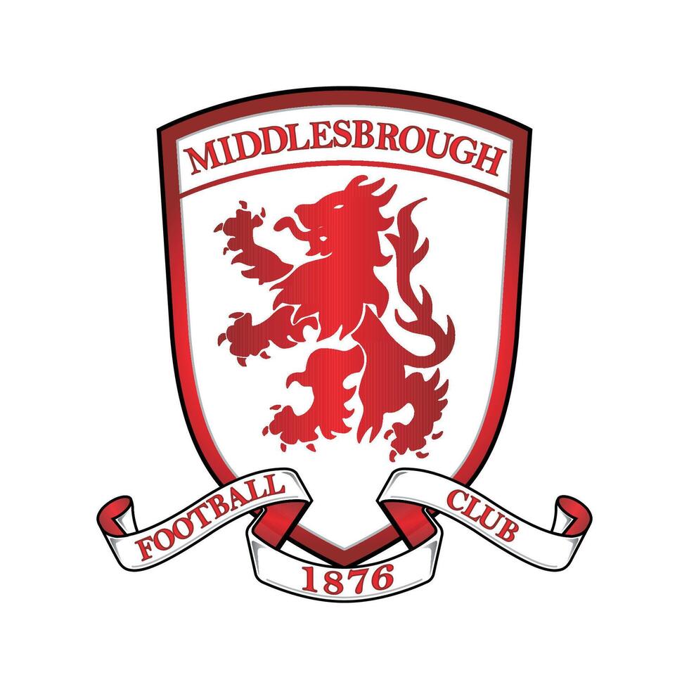 Middlesbrough FC Logo Football Club Icon Digital Download vector