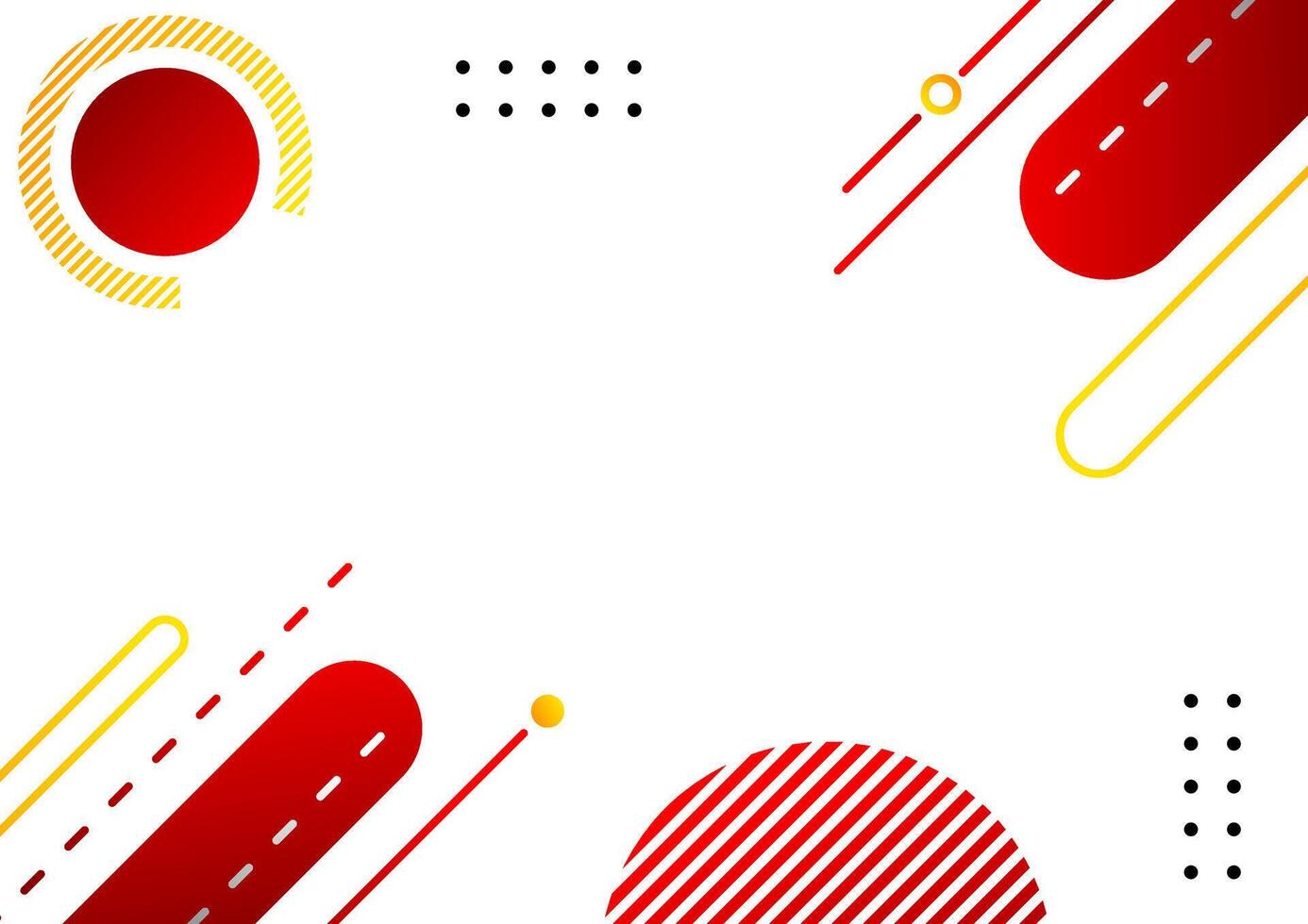 abstract geometric background with red and yellow shapes vector