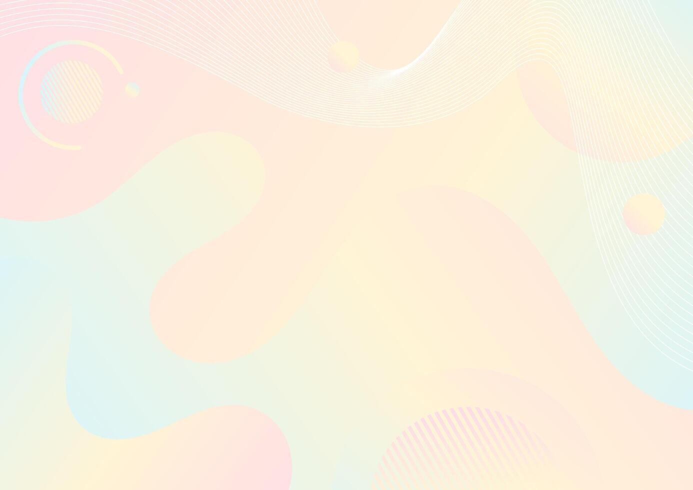 pastel fluid shape background with flowing line and geometric vector