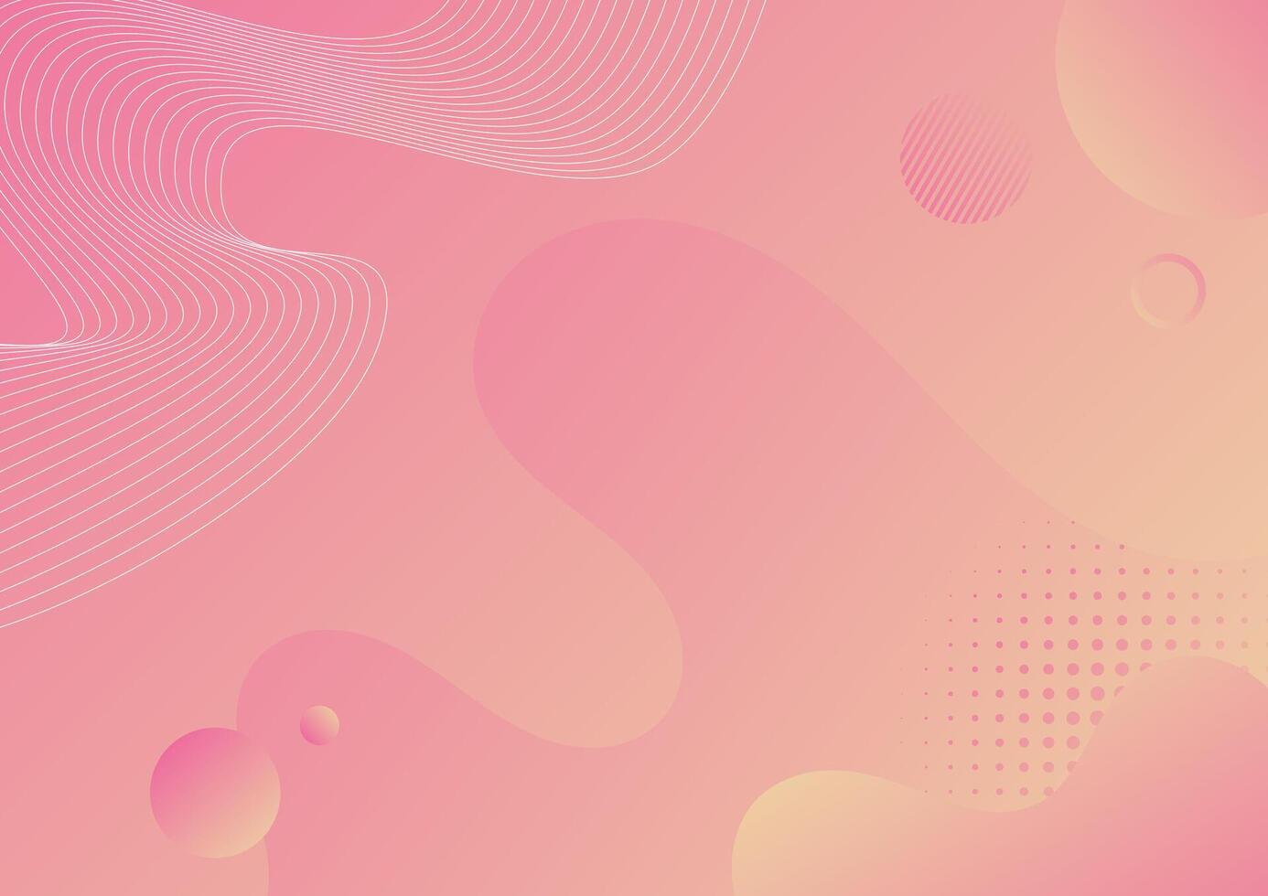 abstract pink gradient fluid shape background with waves and dots vector