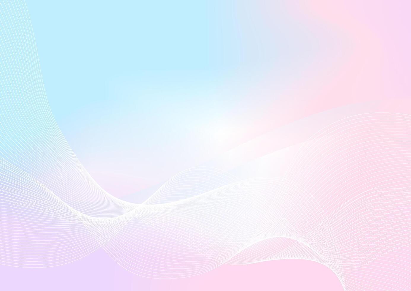 abstract pastel color background with wavy lines vector