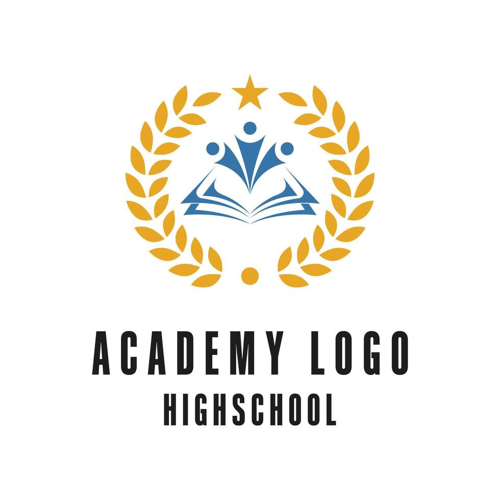 academy highschool logo design concept idea vector