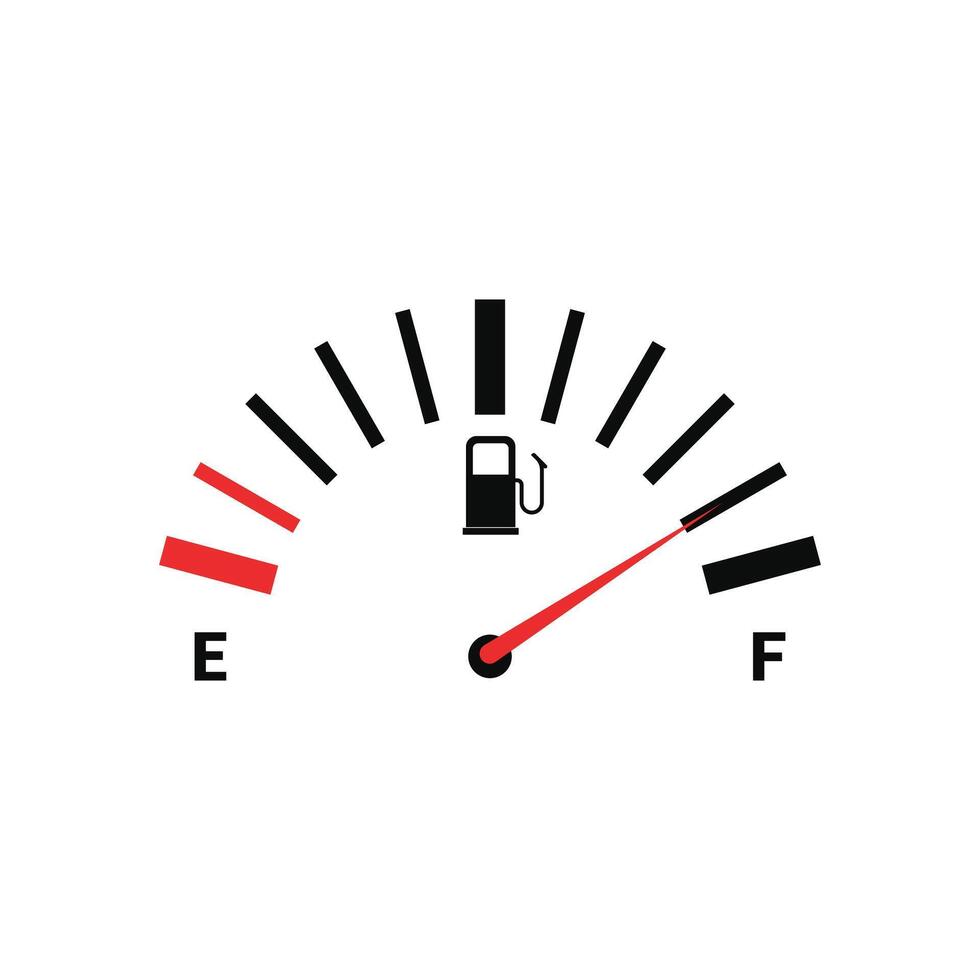 gas fuel indicator icon design template vector