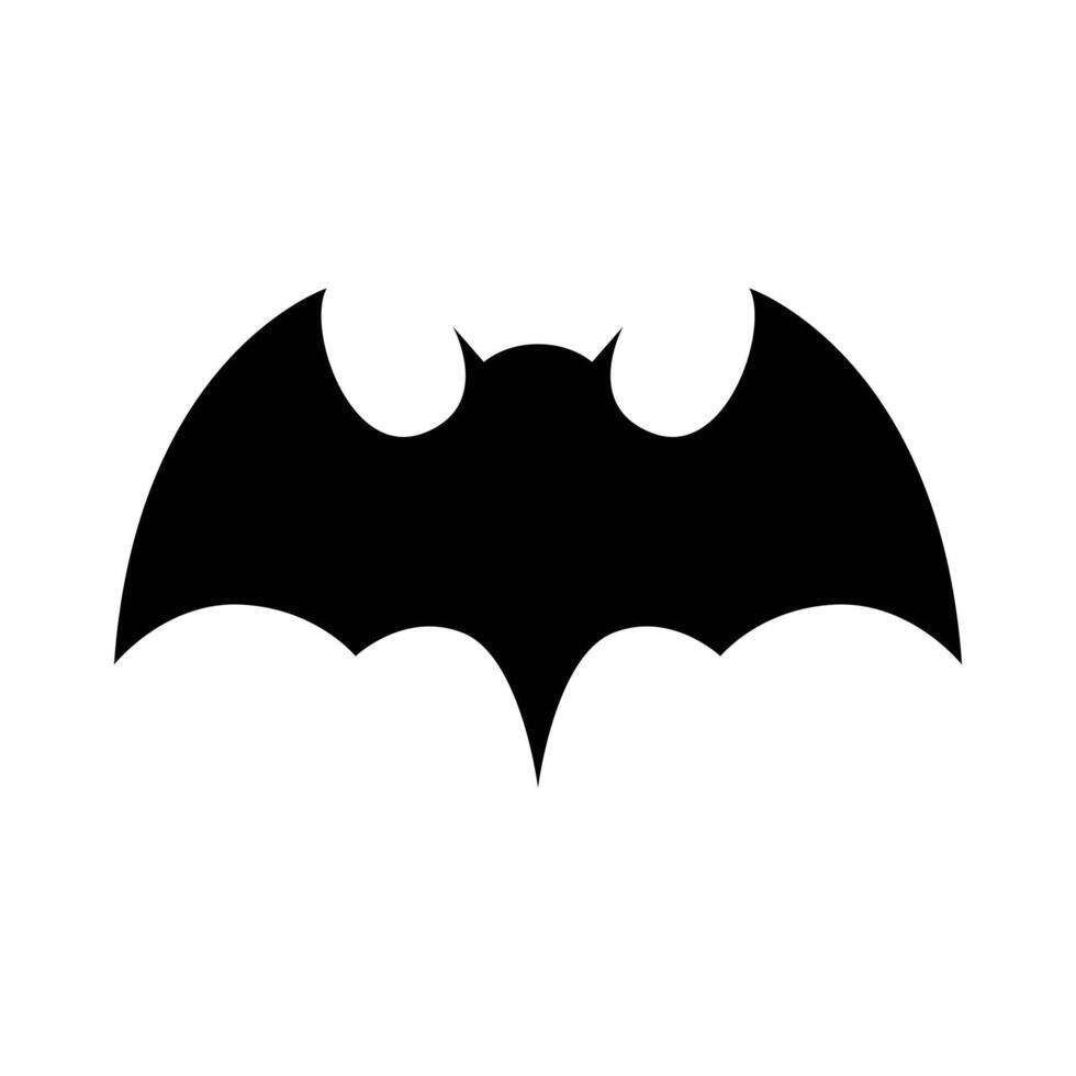 Bat silhouette logo for dark themed design vector