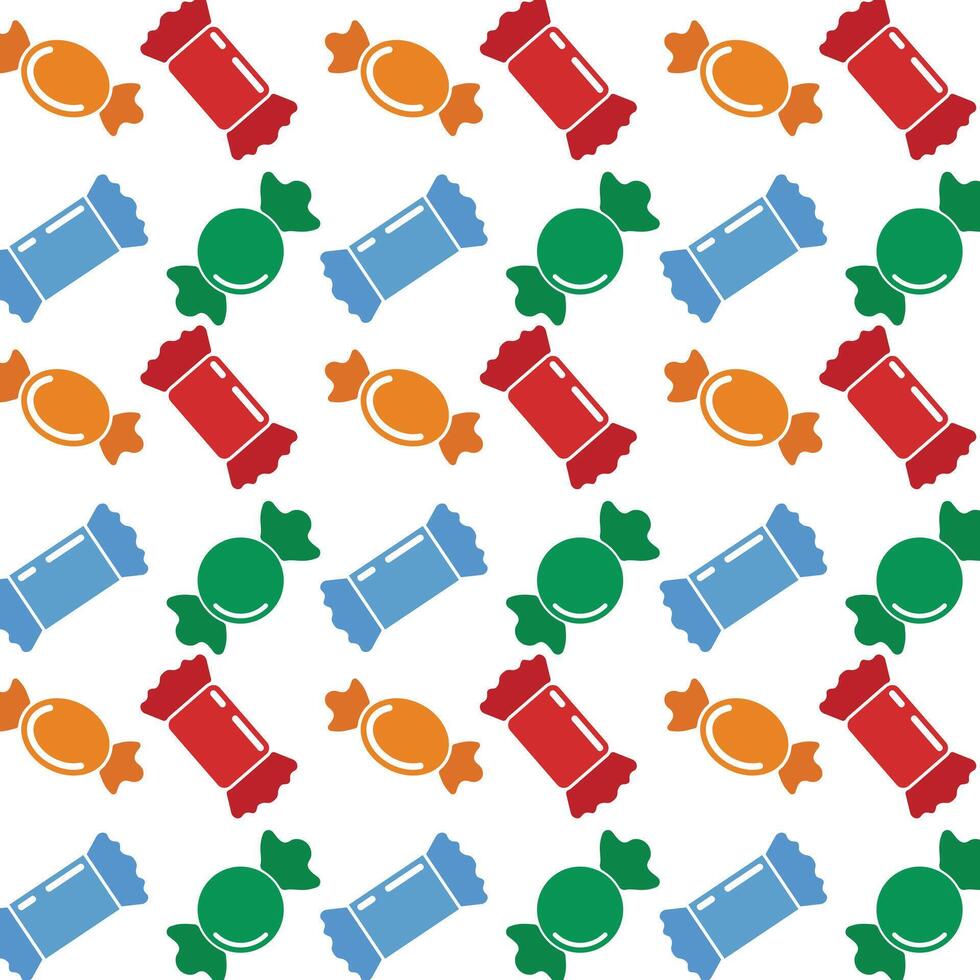 Colorful Candy Seamless Pattern Background Design Template vector