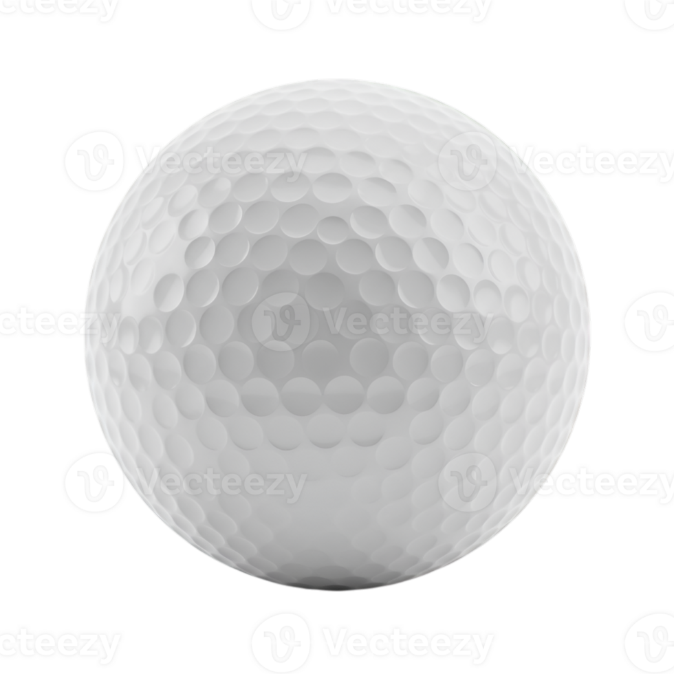 Precision Cutout of a Golf Ball with Transparent Background for Design png