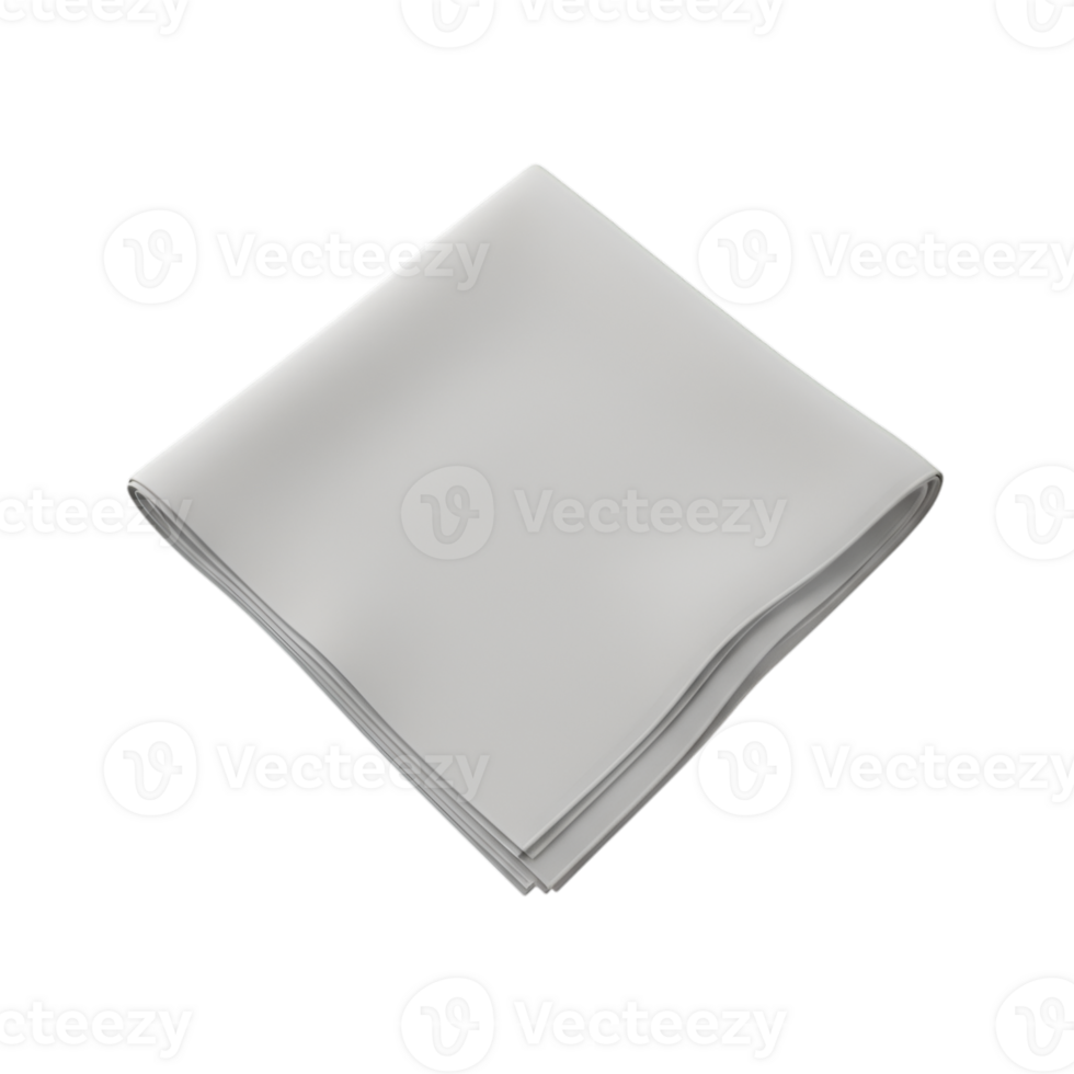 Minimalist Presentation, White Paper Stack on Transparent Background, Mockup png