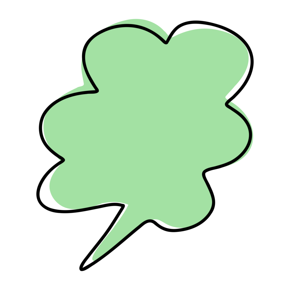 bubble message outline png