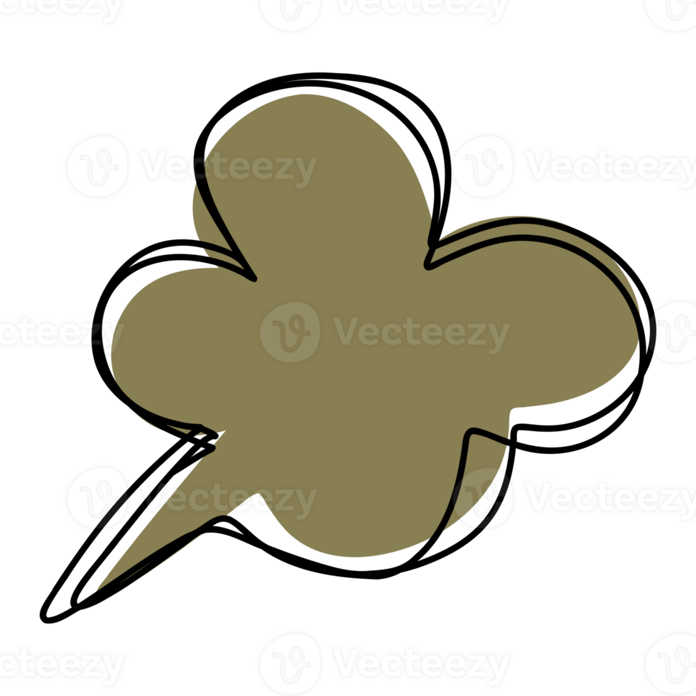 a clover leaf bubble text png