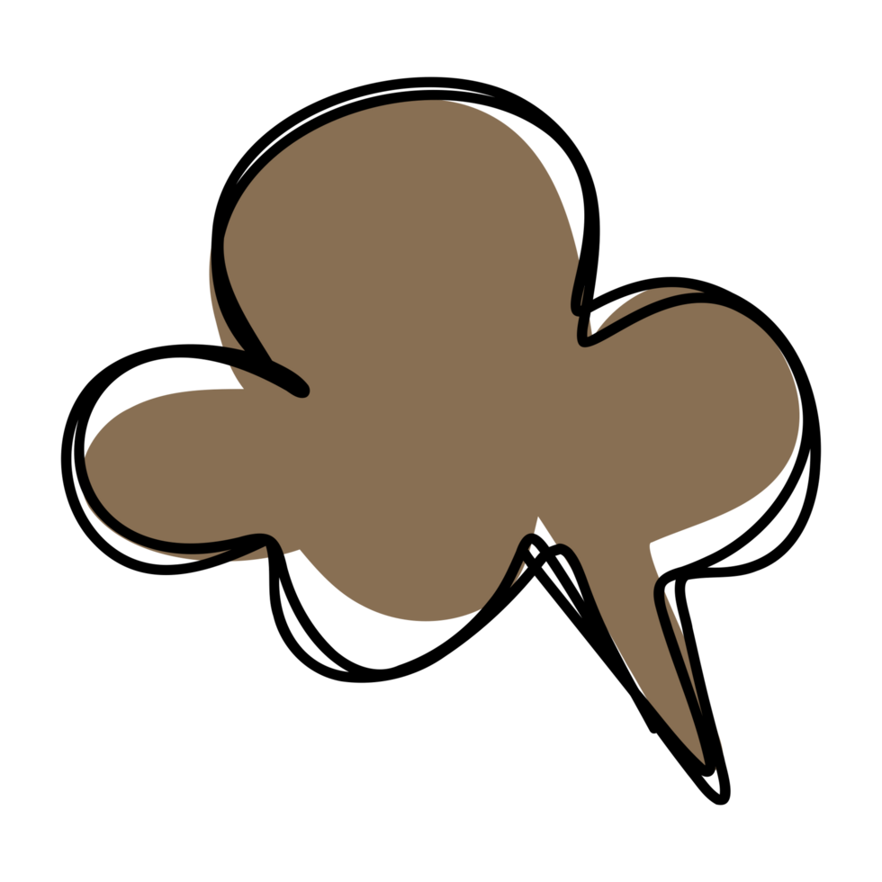Clover text script bubble png