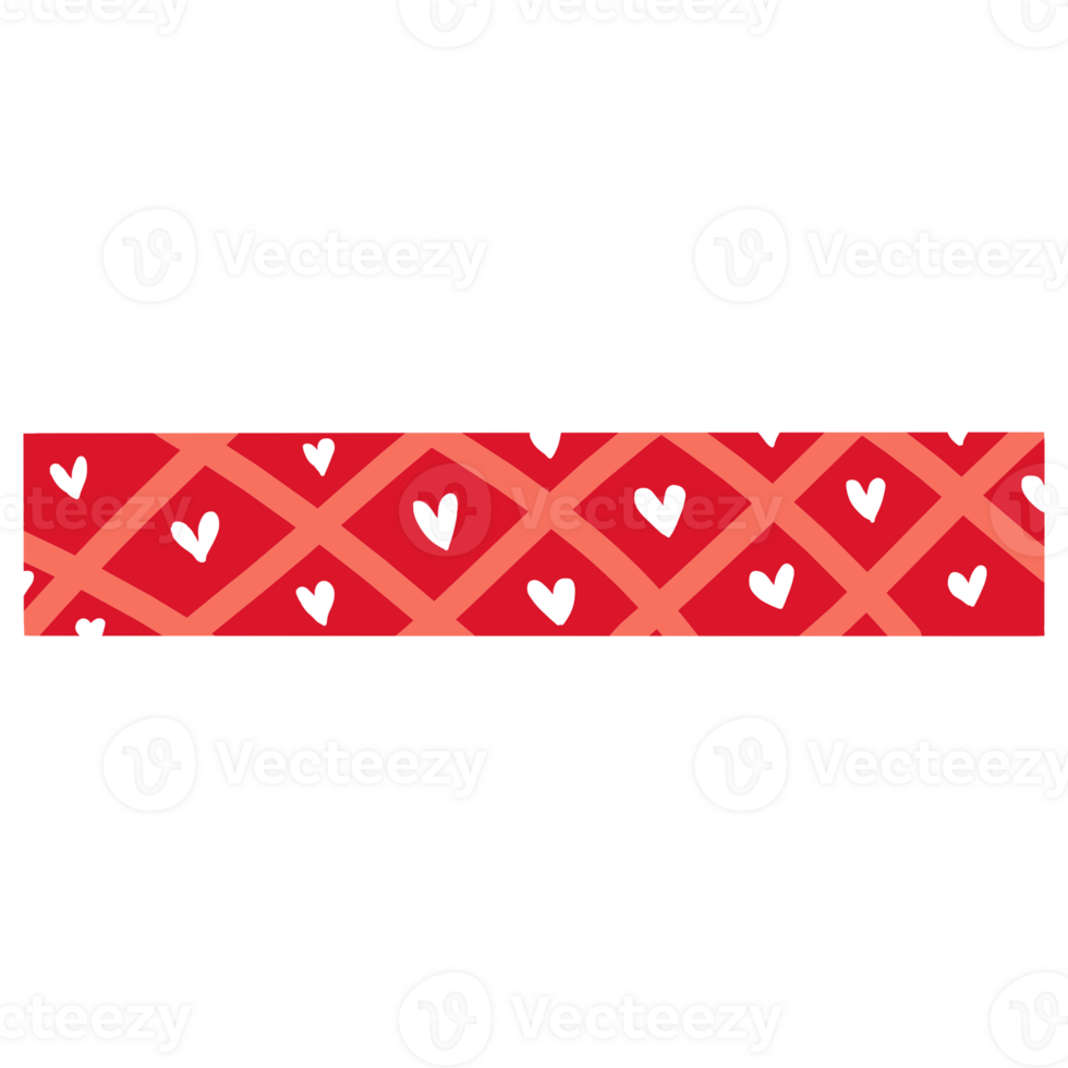 a red and white heart pattern on a transparent background png