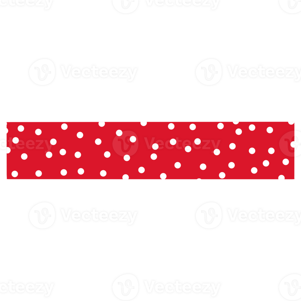 Red polkadot washitape png