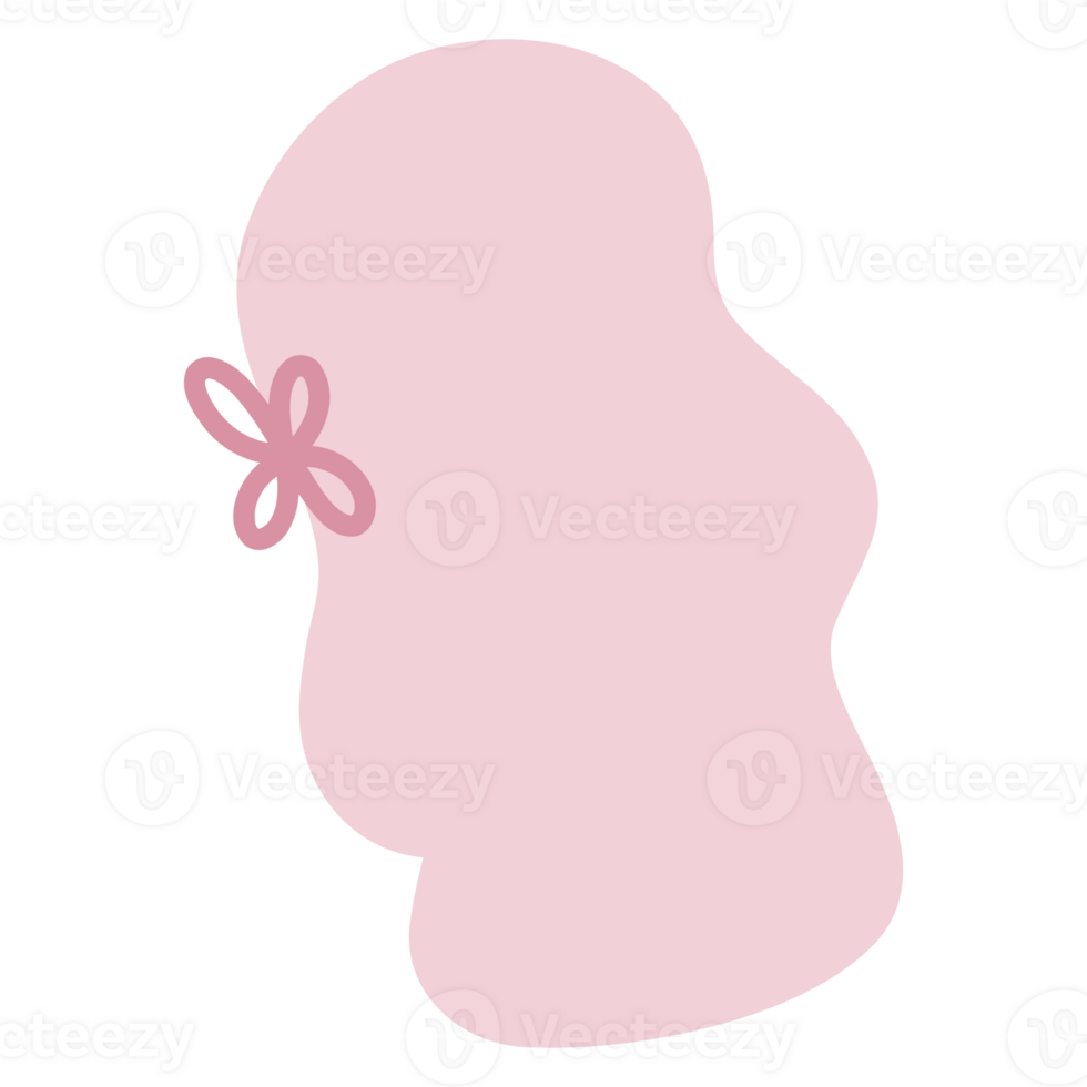 Shape pink with cute bow png