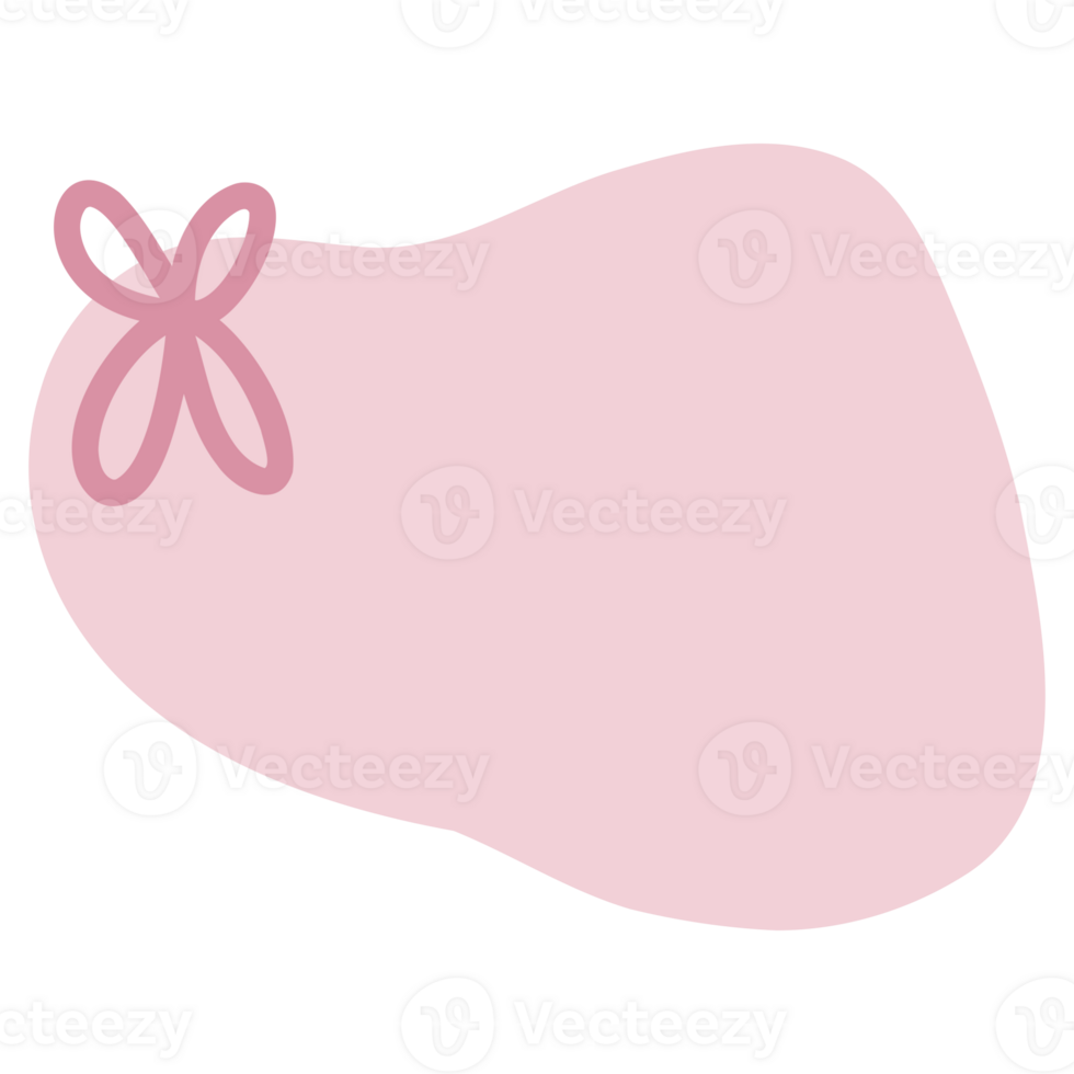 Abstract shape pink bow png