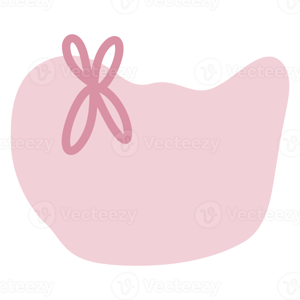 Minimalist shape bow png
